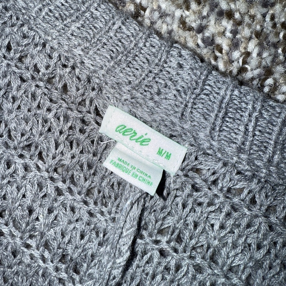 Aerie gray oversized gray cardigan sweater NWT - Picture 2 of 4